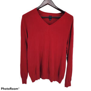 Gap Sweater‎ Mens Large Red Pullover V Neck